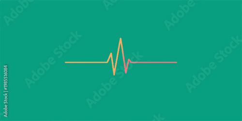 Abstract medical cardiogram vector illustration featuring a heartbeat pulse line on a professional business graph background with heart symbols and ekg monitor elements for health concept design