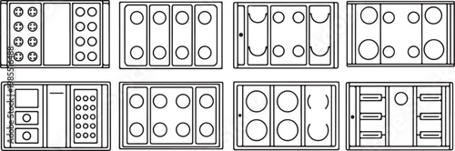 Foto A collection of various electronic components and integrated circuits layout des