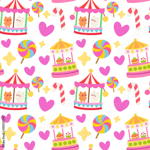 Candy Critter Carnival Seamless 
