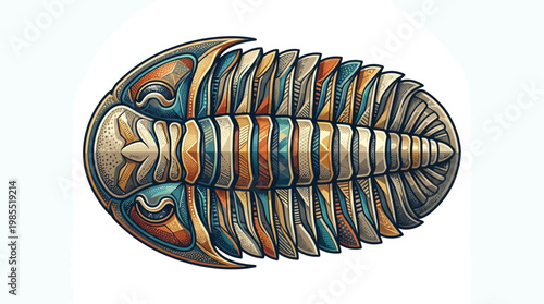 Trilobite Fossil Ancient Arthropod Specimen.