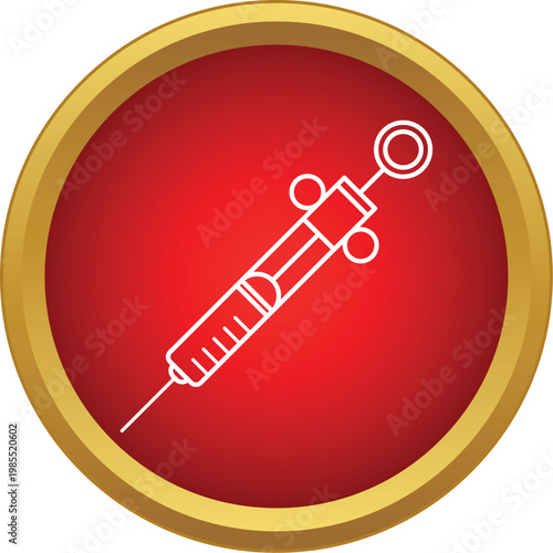 Syringe icon indicating medical injection and healthcare