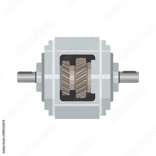 Differential Gearbox Mechanism Illustration
