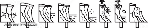 Sequence of steps showing the folding of a paper airplane Vector