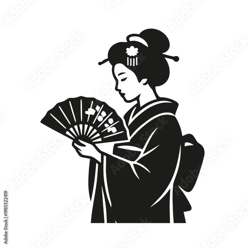 geisha with fan