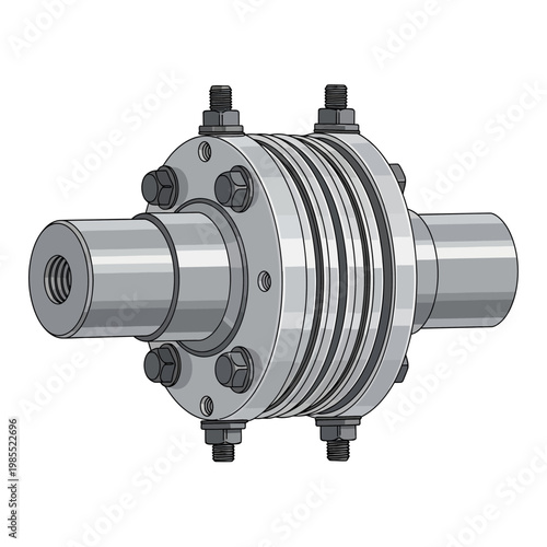 Industrial Metal Bellows Expansion Joint with Flanges and Bolts