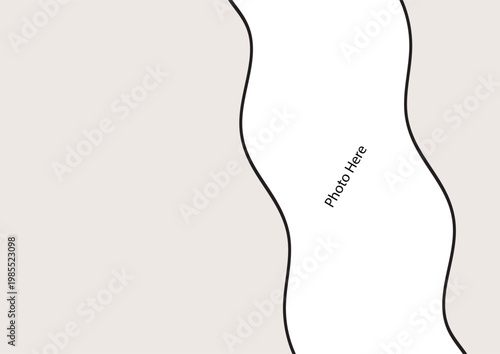 Abstract Wavy Background with Dynamic Curves and Copy Space