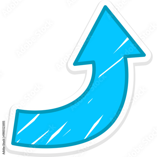 Cute Arrow Doodle Sticker