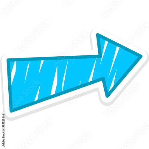 Cute Arrow Doodle Sticker