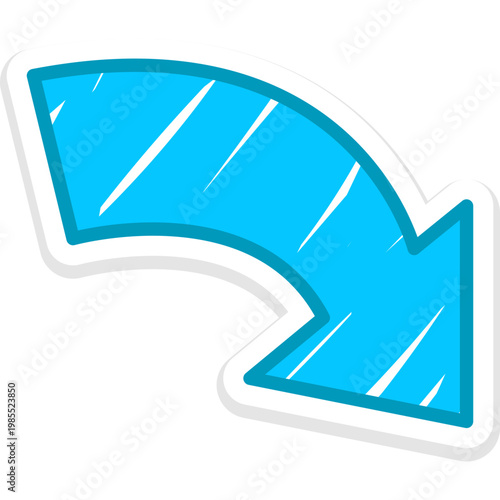 Cute Arrow Doodle Sticker