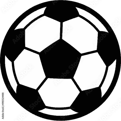 Soccer Ball Vector Illustration Classic Black and White Design for Sports Graphics and Icons