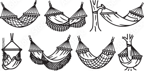 Various types of traditional lamps with intricate designs and hanging chains Vector