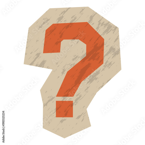 Retro Cutout Question Mark