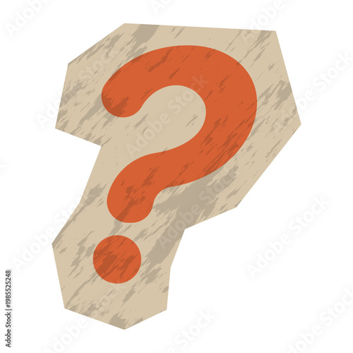 Retro Cutout Question Mark