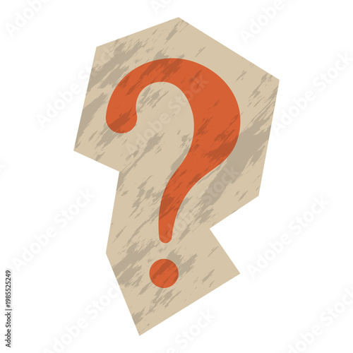 Retro Cutout Question Mark