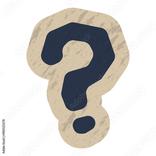Retro Cutout Question Mark