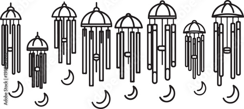 Gothic architectural arches with intricate detailing and pointed tops Vector