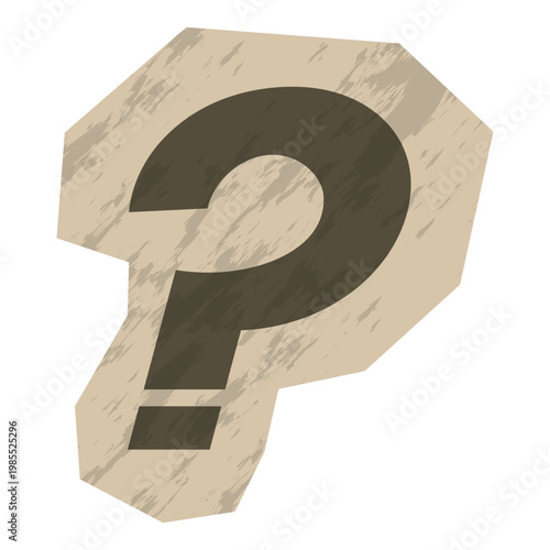 Retro Cutout Question Mark