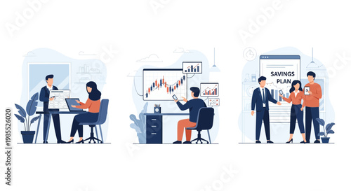 Professional Financial Planning Services Business Investment Savings Plan Wealth Management Strategy Consulting People Meeting Corporate