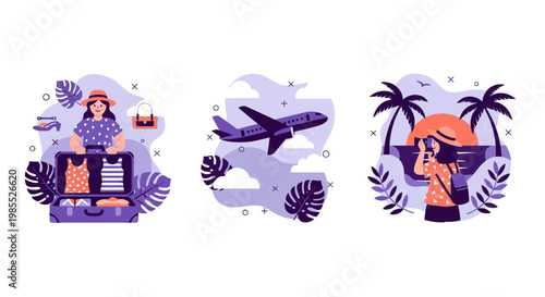 Pack bag fly far see sun take photo go trip travel fun love life now