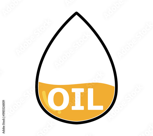 少ないオイル　原油　ガソリン　イラスト素材