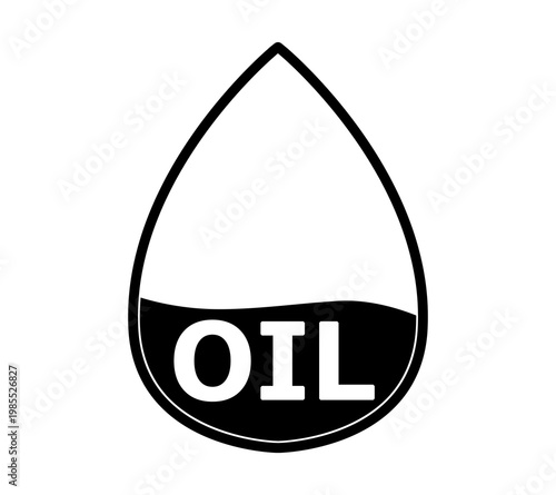 少ないオイル　原油　ガソリン　イラスト素材