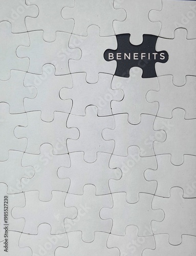 A single black jigsaw piece labeled 