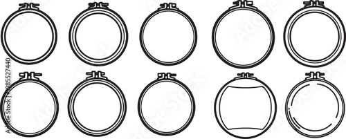 Illustration of various loops and knots used in knot theory and topology Vector
