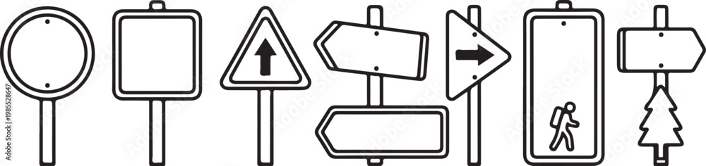 Obraz premium Common symbols representing male, female, restroom, moving up and access control Vector
