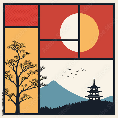 Japanese Minimal Bold Blocks Premium Digital Asset Perfect for Editorial Content