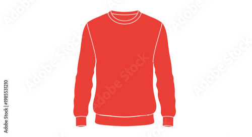 Red Sweater with White Stitching Details.
