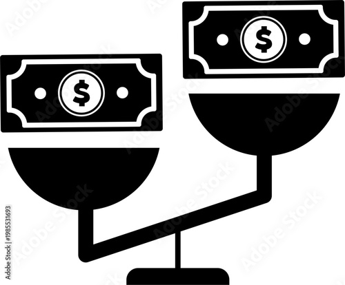 Money scales weigh banknotes