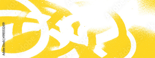 Yellow spray paint scribbles on white background with street art modern art paint splash background graphic abstract background graffiti abstract background scribble splatter contemporary