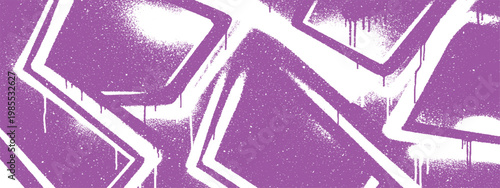 Purple geometric graffiti shapes on white background with spray paint street art modern art paint splash background graphic abstract background graffiti abstract background geometric