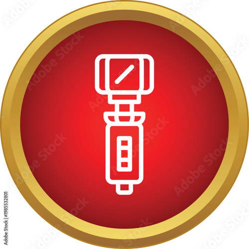 Stabilizer icon with a camera attached, representing new video recording technology