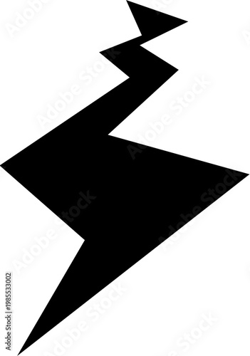 Black lightning bolt illustration