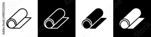 Stainless Steel black and white icon design concept