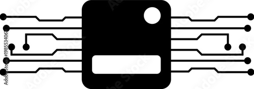 Microchip with circuits connected