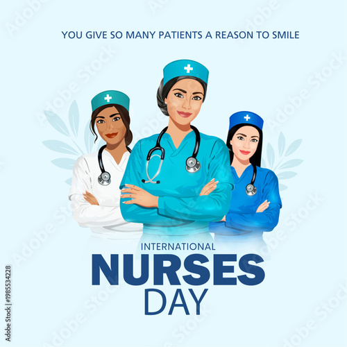 12 May. happy International Nurse Day background. Creative Vector illustration design. thank you nurses.