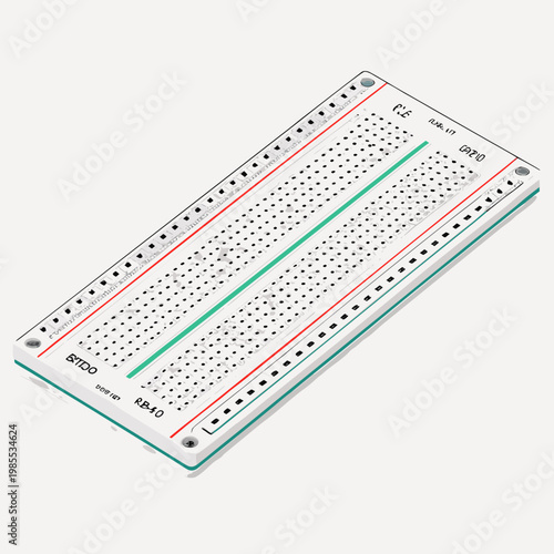 Bold Stroke Breadboard Prototyping Board High-Quality Stock Image Suitable for Design