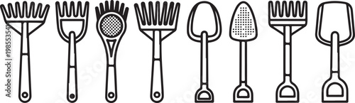 A collection of eight different types of microphone illustrations Vector