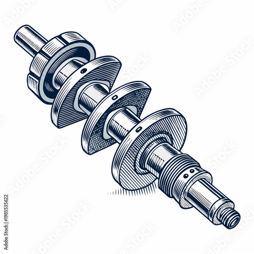Dynamic Bold Stroke Engine Crankshaft Whi Premium Digital Asset