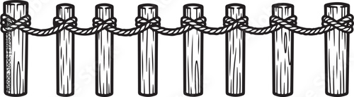 A row of antique wooden chairs with carved backs and seats made of woven material Vector