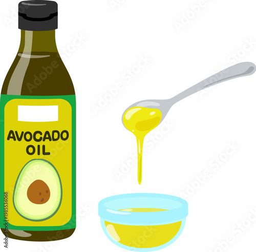 瓶入りのアボカドオイル