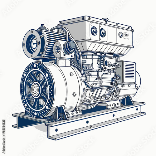 Crisp Bold Stroke Generator Engine Mechanical Uni Creative Visual