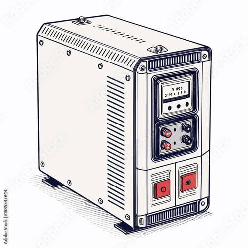Elegant Bold Stroke Inverter Electrical Device Premium Digital Asset