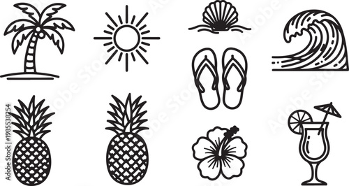Various types of flowers and plants with different shapes and petals Vector