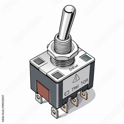 Featuring Bold Stroke Switch Toggle Electrical Compon Crisp Creative Visual