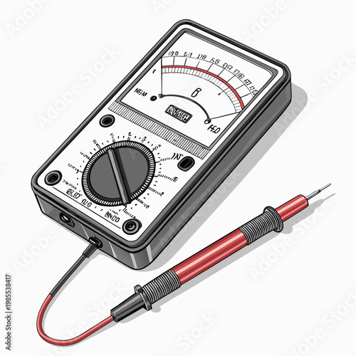 Bold Stroke Voltmeter Electrical Measuremen High-Quality Stock Image Ideal for Marketing