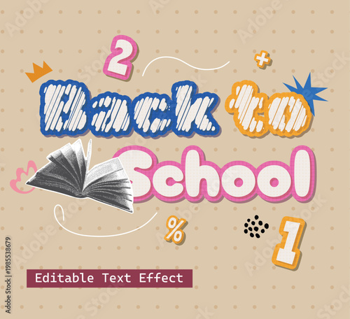 Back to School chalk editable text effect background