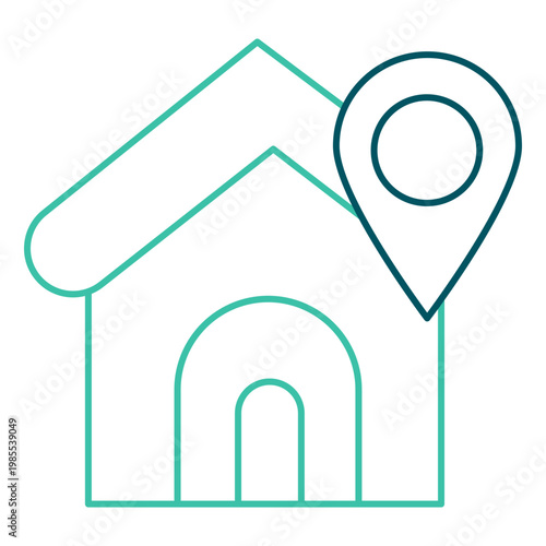 Residential house location pin